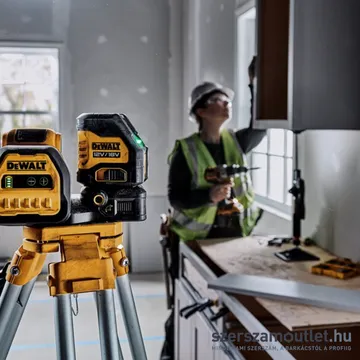 DEWALT DCE088D1G18-QW Akkus keresztlézer ZÖLD, kofferben (1x2,0Ah/18V)