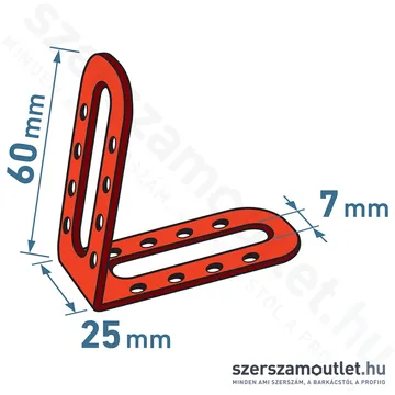EXTOL Sarok profil készlet lapszintezőhöz, L-típusú 60x60mm (25db)