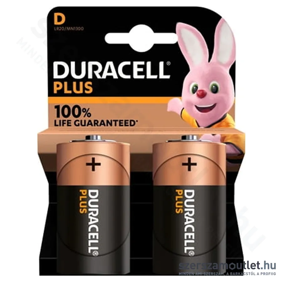 DURACELL Plus Alkáli góliát elem D B2 (2db/csomag) (DPDB2)