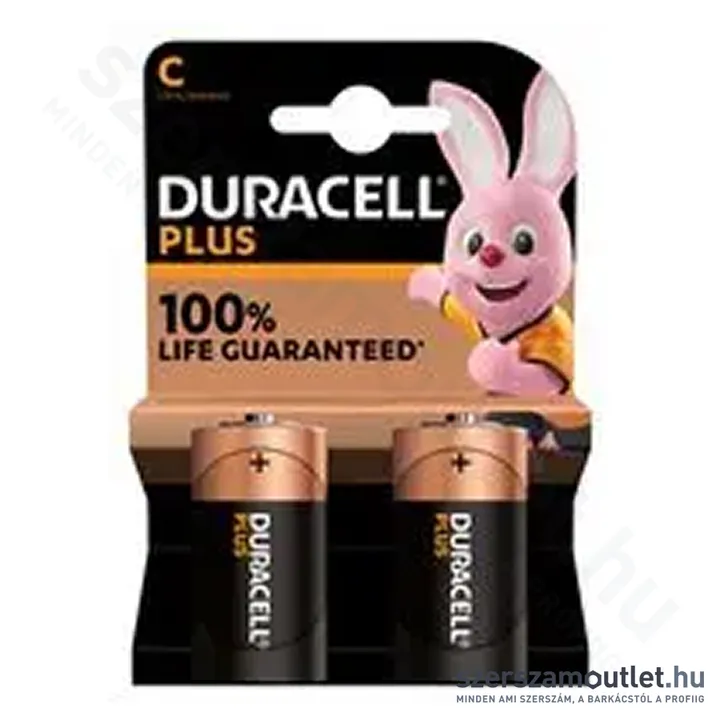 DURACELL Plus Alkáli baby elem C B2 (2db/csomag) (DPCB2)