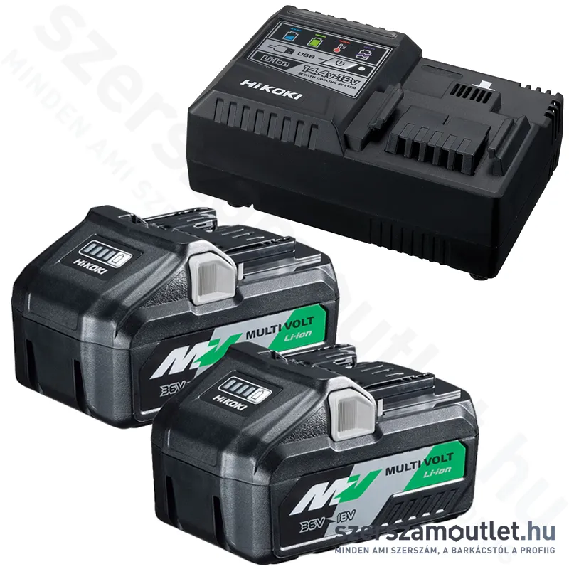 HIKOKI MV-B MULTI VOLT Akku csomag töltővel (18V/8,0Ah-36V/4,0Ah)