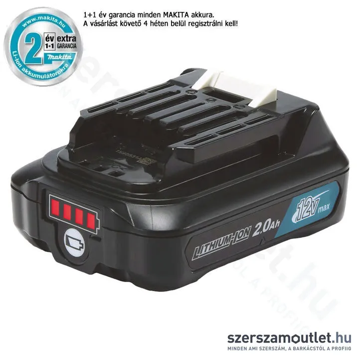 MAKITA BL1021B (BL1020B) CXT Li-ion akkumulátor 12V/2,0Ah (eredeti) (197396-9)(632F35-5)