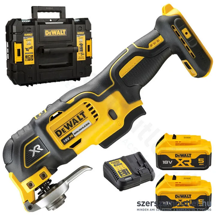 DEWALT DCS356P2-QW Akkus multigép szénkefementes TSTAK kofferben (2x5,0Ah/18V)