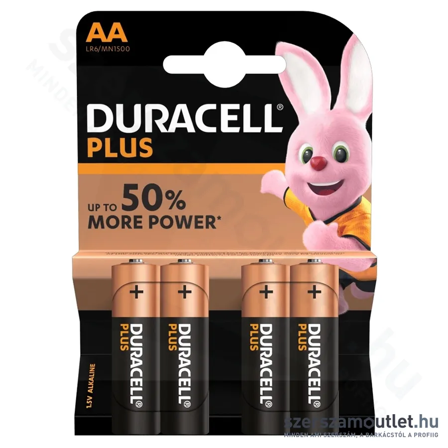 DURACELL Plus Alkáli Ceruza Elem AA B4 (4db/csomag) (DPAAB4)