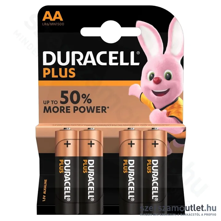 DURACELL Plus Alkáli Ceruza Elem AA B4 (4db/csomag) (DPAAB4)