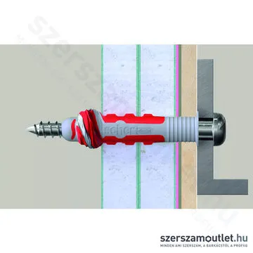 FISCHER DUOSEAL Tömítő dübel 8x48mm + lencsefejű csavar 6,0x70mm S PH TX30 A2 [25db/doboz] (557728)