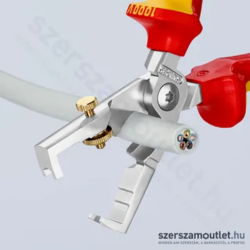 KNIPEX Csupaszító fogó kábelvágó ollóval 180mm (13 66 180)