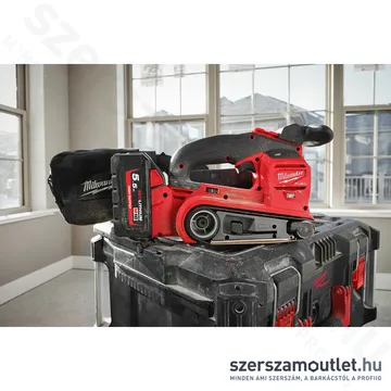 MILWAUKEE M18 FBTS75-552X Akkus szalagcsiszoló HD kofferben (2x5,5Ah/18V) (4933479615)