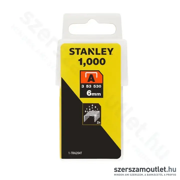 STANLEY Tűzőkapocs A típusú 6x11,3mm (1000db/doboz) (1-TRA204T)