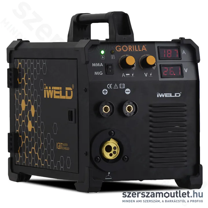 IWELD GORILLA POCKETMIG 195 ALUFLUX Hegesztő inverter (30-180A) (80POCMIG195)