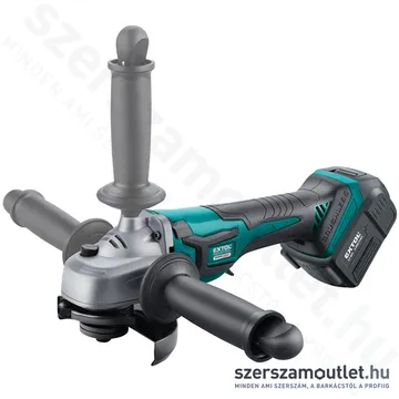 EXTOL Share20V Akkus sarokcsiszoló, szénkefementes 125mm (1x4,0Ah/20V)