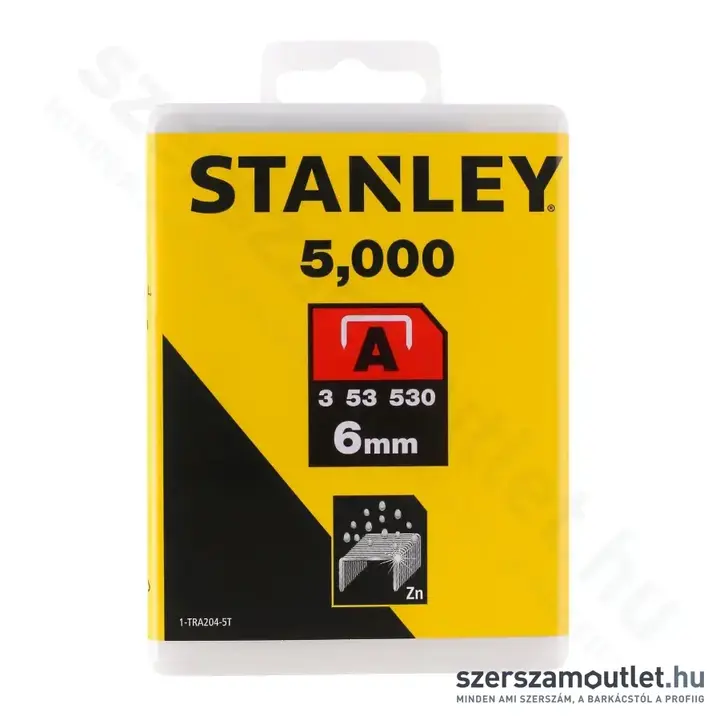 STANLEY Tűzőkapocs A típusú/6mm/5000 db (1-TRA204-5T)