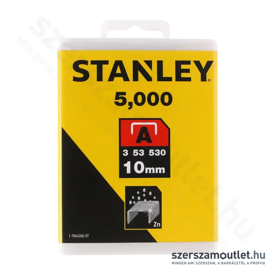 STANLEY Tűzőkapocs A típusú/10 mm/5000 db (1-TRA206-5T)
