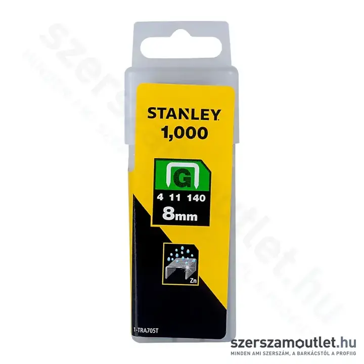 STANLEY Tűzőkapocs G típusú 8x10,6mm (1000db/doboz) (1-TRA705T)