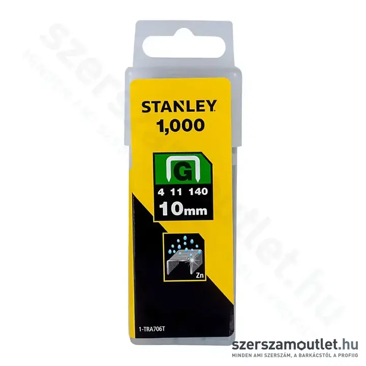 STANLEY Tűzőkapocs G típusú 10x10,6mm (1000db/doboz) (1-TRA706T)