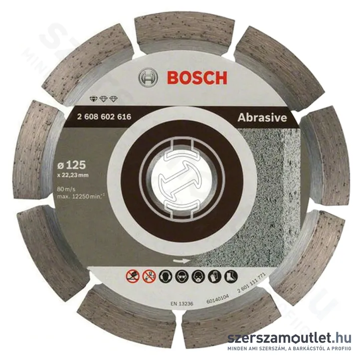 BOSCH Standard for Abrasive gyémánt vágótárcsa 125x22,23x1,6mm (2608602616)