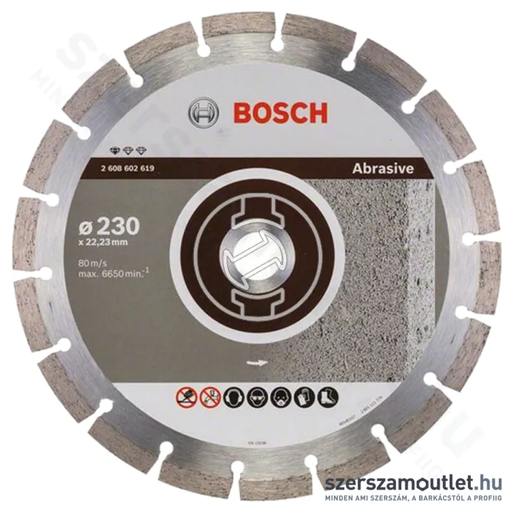 BOSCH Standard for Abrasive gyémánt vágótárcsa 230x22,23x2,3mm (2608602619)
