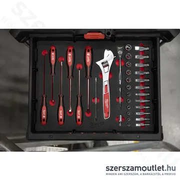 MILWAUKEE Csavarhúzó és dugókulcs készlet habbetétben 1/4