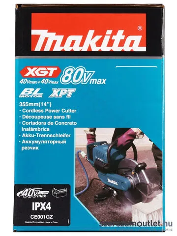 MAKITA CE001GZ gyorsdaraboló 355mm (40V) XGT BL (Akku és töltő nélkül)