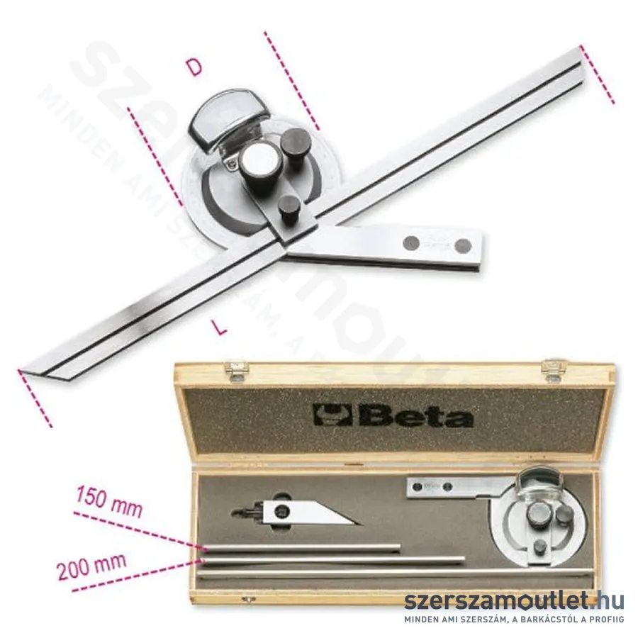BETA 1678/C3 Dőlésszögmérő 300mm, rozsdamentes acél (016780030)
