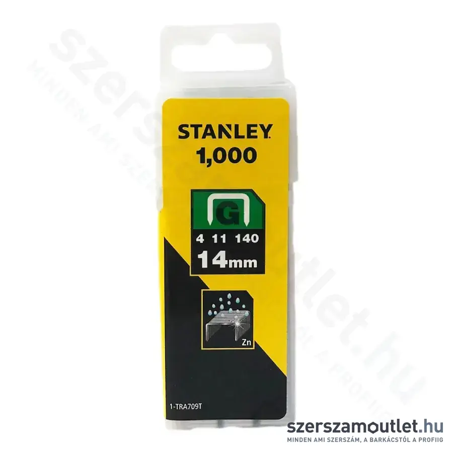 STANLEY Tűzőkapocs G típusú 14x10,6mm (1000db/doboz) (1-TRA709T)