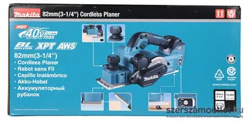 MAKITA KP001GZ Akkus Gyalu (40V) (Akku és töltő nélkül!)