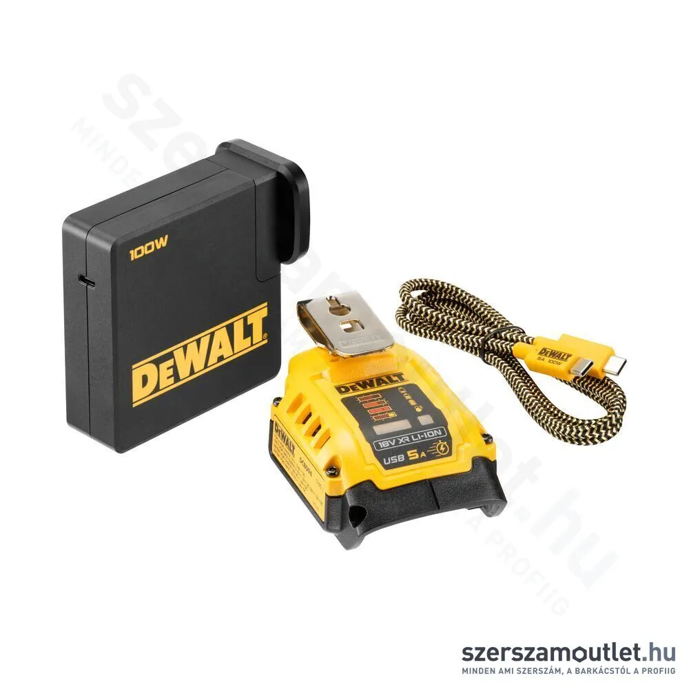 DEWALT DCB094K-QW Kombi-töltőadapter hordozható töltő funkcióval