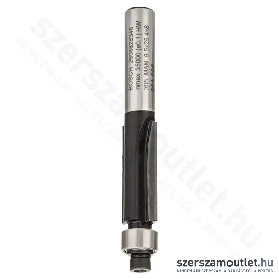 BOSCH Standard for Wood keményfém színelő maró (2 vágóél) ø 8 mm, D 9,5 mm, L 25,4 mm, G 68 mm