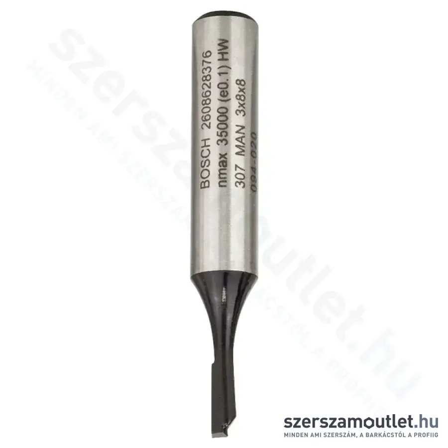 BOSCH Standard for Wood horonymaró (1 vágóél) ø 8 mm, D 3 mm, L 8 mm, G 51 mm