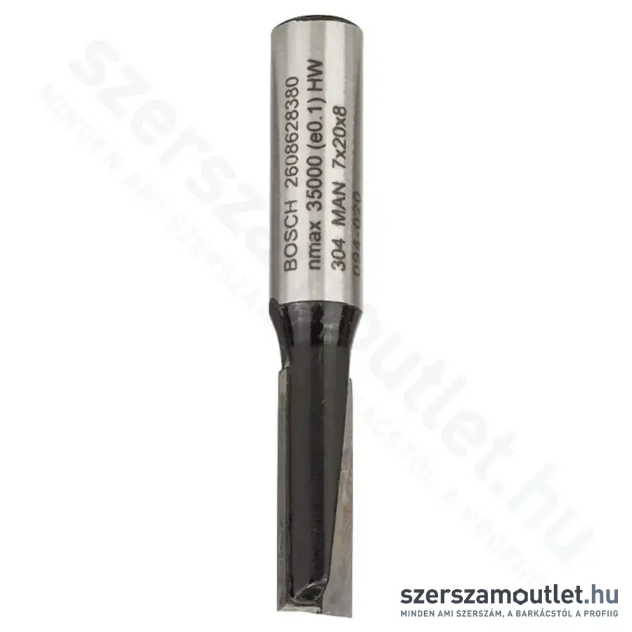 BOSCH Standard for Wood horonymaró (2 vágóél) ø 8 mm, D 7 mm, L 20 mm, G 51 mm