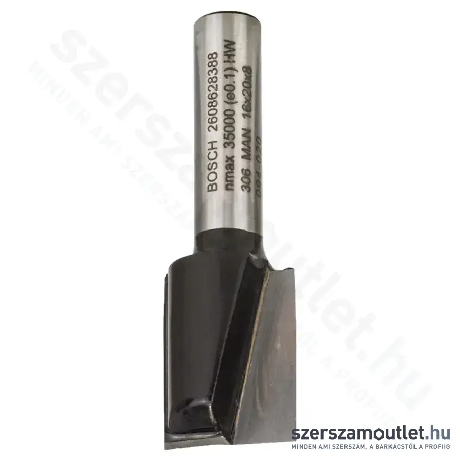 BOSCH Standard for Wood horonymaró (2 vágóél) ø 8 mm, D 16 mm, L 20 mm, G 51 mm