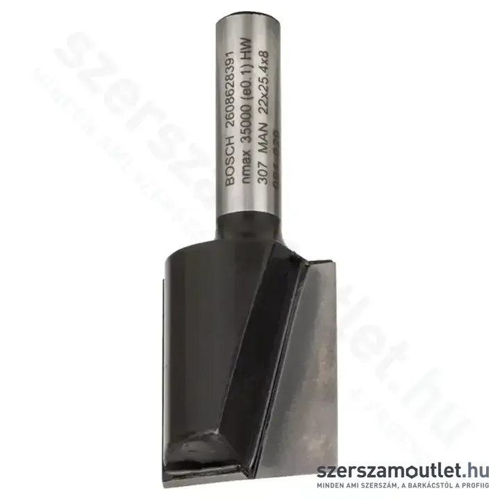 BOSCH Standard for Wood horonymaró (2 vágóél) ø 8 mm, D 22 mm, L 25 mm, G 56 mm