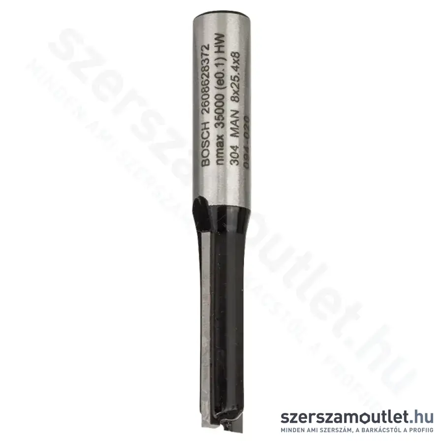 BOSCH Standard for Wood horonymaró (2 vágóél, hosszú) ø 8 mm, D 8 mm, L 25,4 mm, G 56 mm