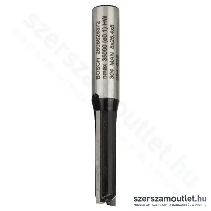BOSCH Standard for Wood horonymaró (2 vágóél, hosszú) ø 8 mm, D 8 mm, L 25,4 mm, G 56 mm