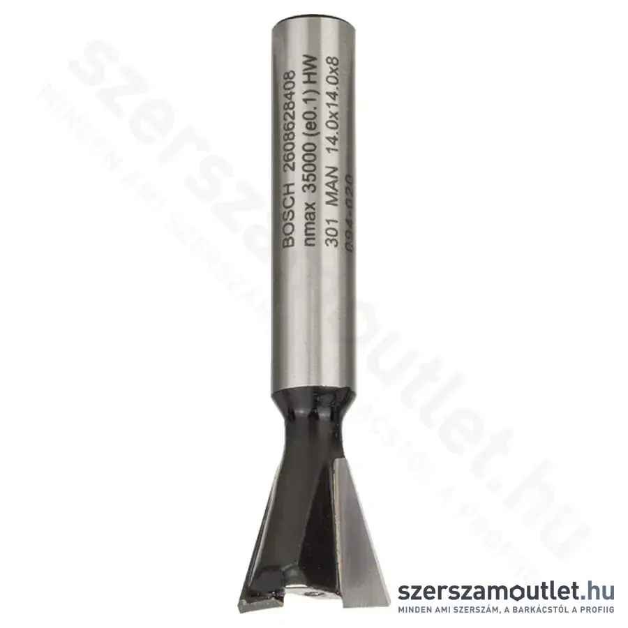 BOSCH Standard for Wood fogazómaró (2 vágóél) ø 8 mm, D 14 mm, L 14 mm, G 55 mm, 15°