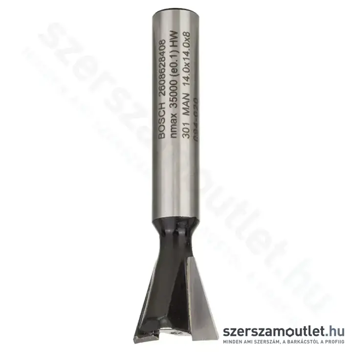 BOSCH Standard for Wood fogazómaró (2 vágóél) ø 8 mm, D 14 mm, L 14 mm, G 55 mm, 15°