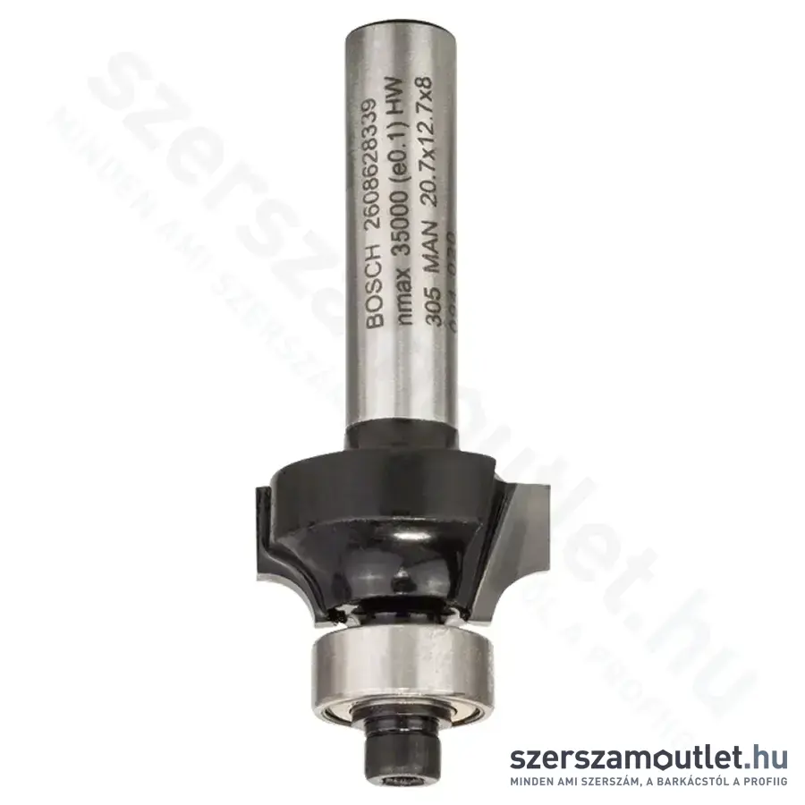 BOSCH Standard for Wood keményfém lekerekítő maró (2 vágóél) ø 8 mm, R1 4 mm, L 10,5 mm, G 53 m