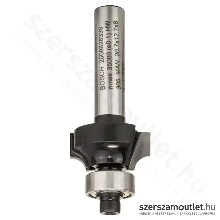 BOSCH Standard for Wood keményfém lekerekítő maró (2 vágóél) ø 8 mm, R1 4 mm, L 10,5 mm, G 53 m
