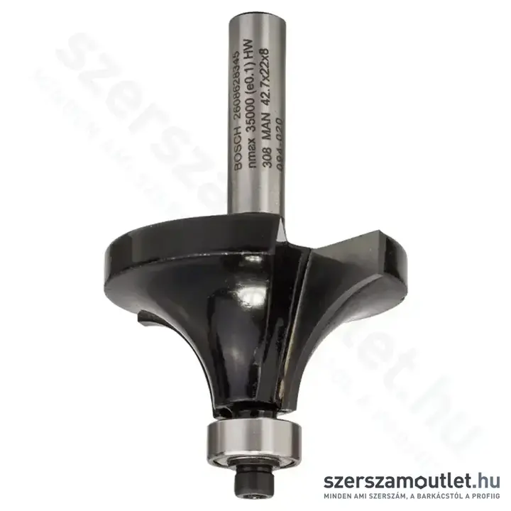 BOSCH Standard for Wood keményfém lekerekítő maró (2 vágóél) ø 8 mm, R1 15 mm, L 22 mm, G 66 mm
