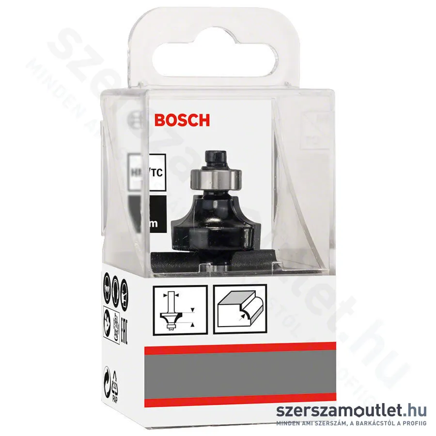 BOSCH Standard for Wood keményfém lekerekítő maró (2 vágóél) ø 8 mm, R1 15 mm, L 22 mm, G 66 mm