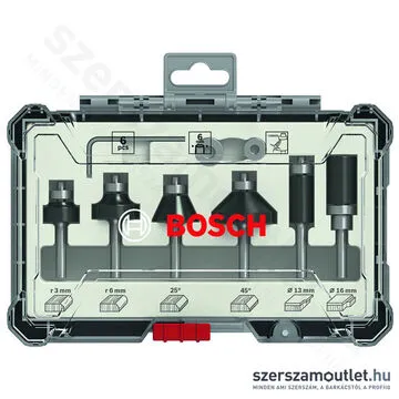 BOSCH Él- és Profilmaró készlet 6mm befogás (6 db)