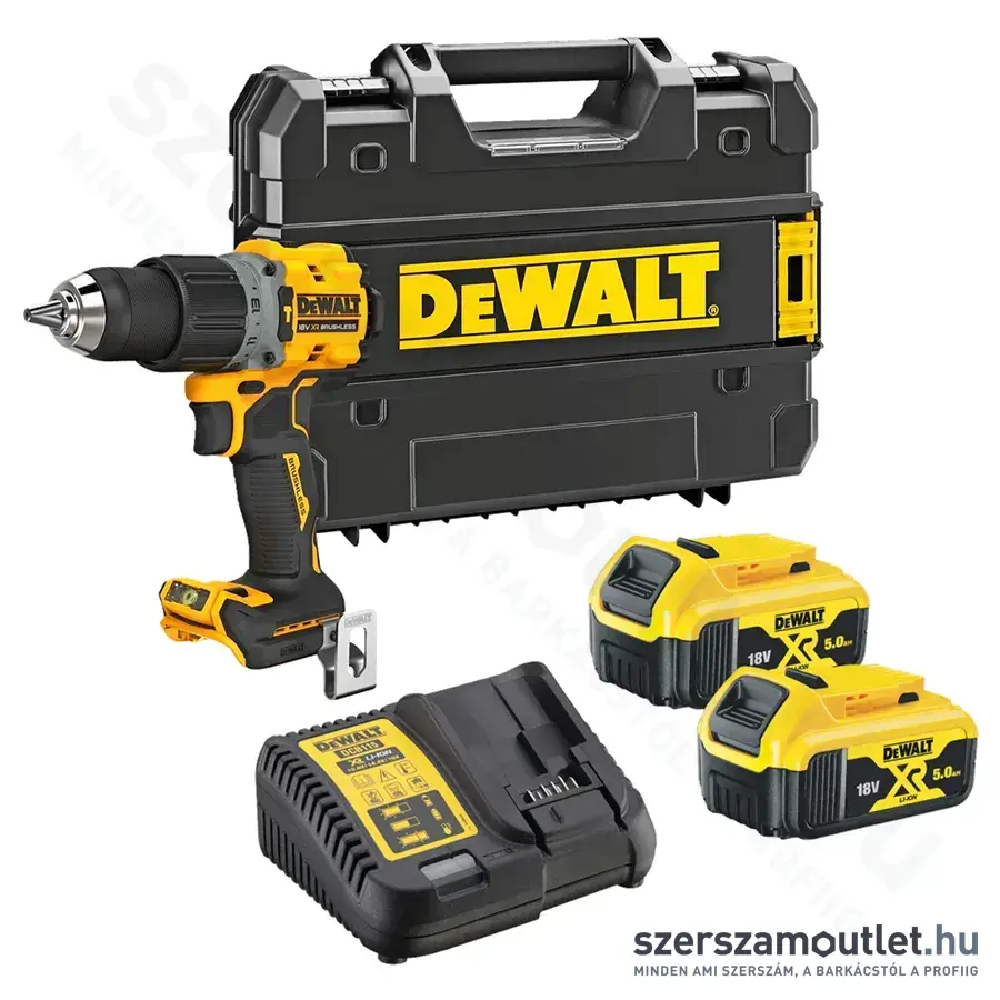 DEWALT DCD805P2T-QW Akkus ütvefúró csavarozó TSTAK kofferben (18V, 2x5,0Ah)