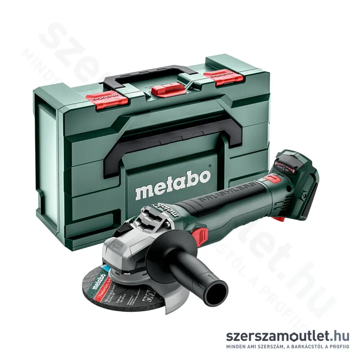 METABO W 18 LT BL 11-125 Akkus szénkefementes sarokcsiszoló, lágyindítás 18V (akku és töltő nélkül)