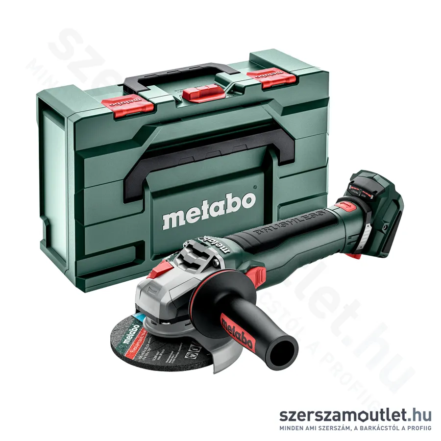 METABO WB 18 LT BL 11-125 Quick Akkus szénkefementes sarokcsiszoló, lágyindítás(akku és töltő nélkül