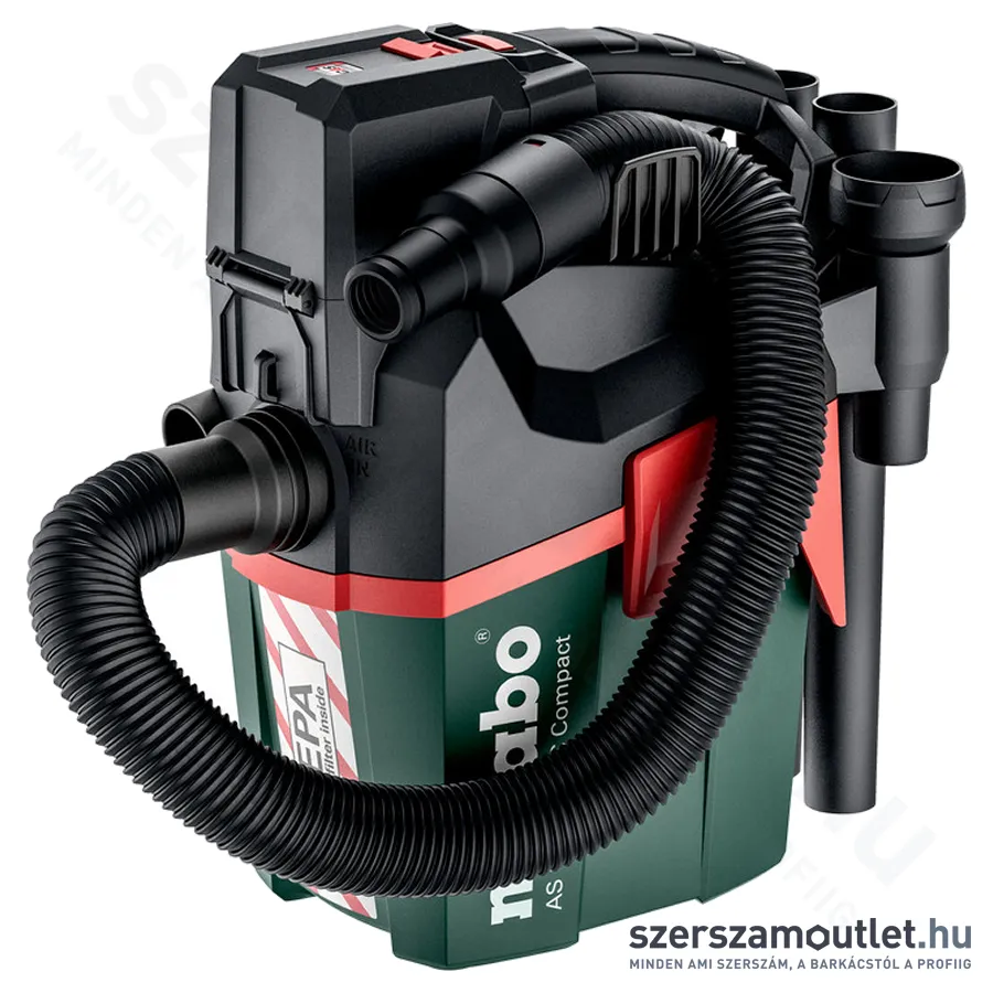 METABO AS 18 HEPA PC Compact Akkus porszívó 18V (Akku és töltő nélkül)