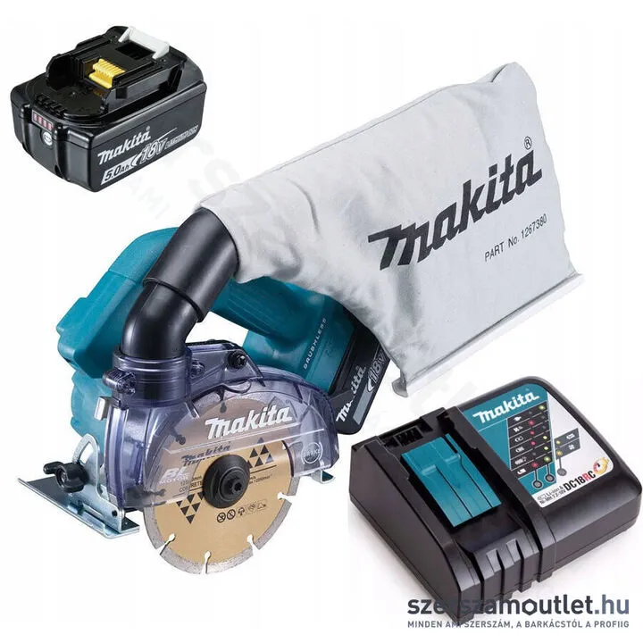 MAKITA DCC500RTE Akkus száraz csempevágó (2x5,0Ah/18V)(BL AWS ADT)