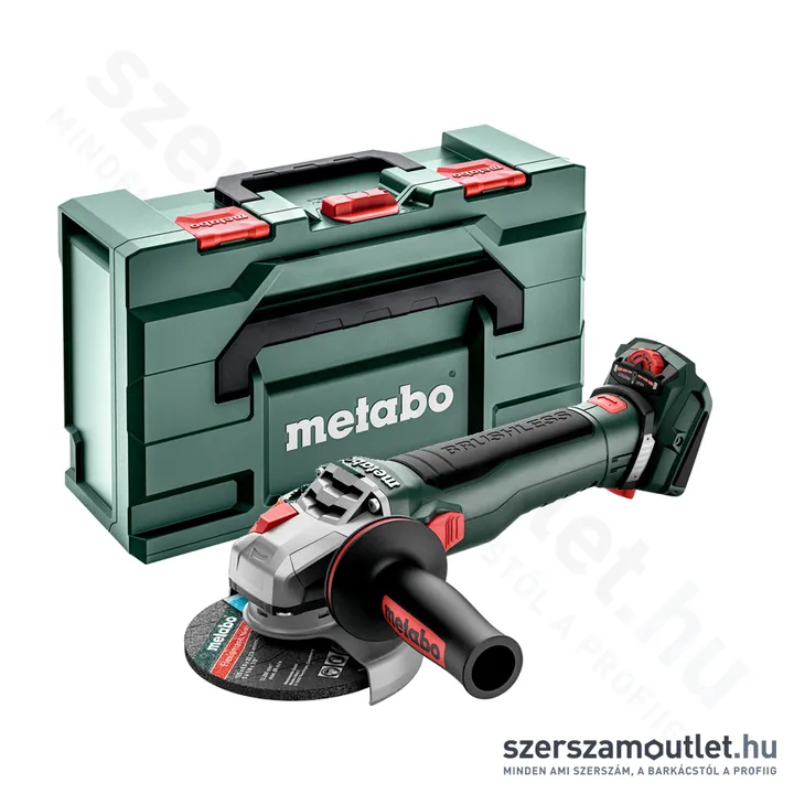 METABO WVB 18 LT BL 11-125Quick Akkus szénkefementes sarokcsiszoló,lágyindítás(Akku és töltő nélkül)