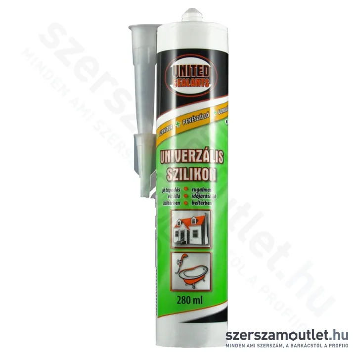 UNITED SEALANTS Univerzális szilikon szaniter, 280ml (fekete) (US1013)