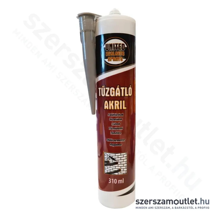 UNITED SEALANTS Tűzgátló akril tömítő 310ml (szürke) (US2050)