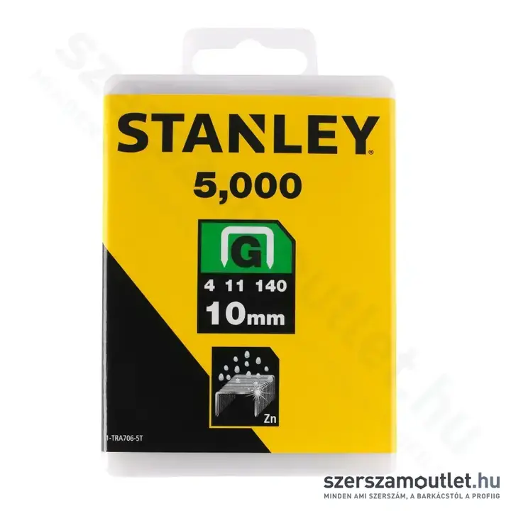 STANLEY Tűzőkapocs G típusú/10 mm/5000 db (1-TRA706-5T)